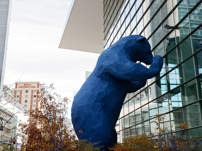 Blue bear in Denver