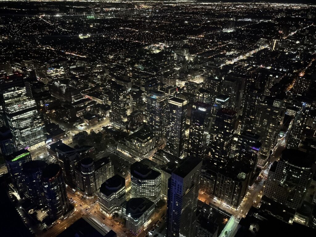 view from CN tower in Toronto