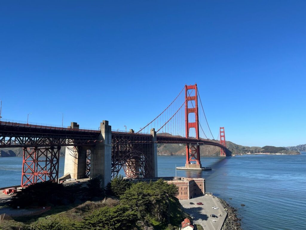 Golden Gate Bridge view near the visitor center