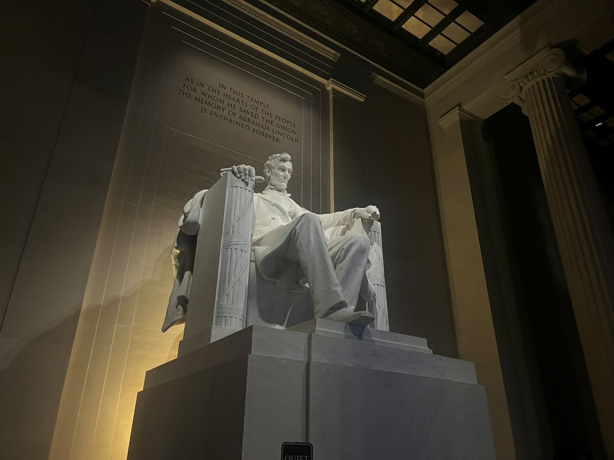 Lincoln memorial at night in Washington DC