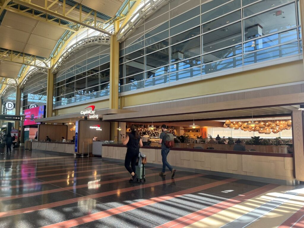 the store front of CapitalOne landing at DCA