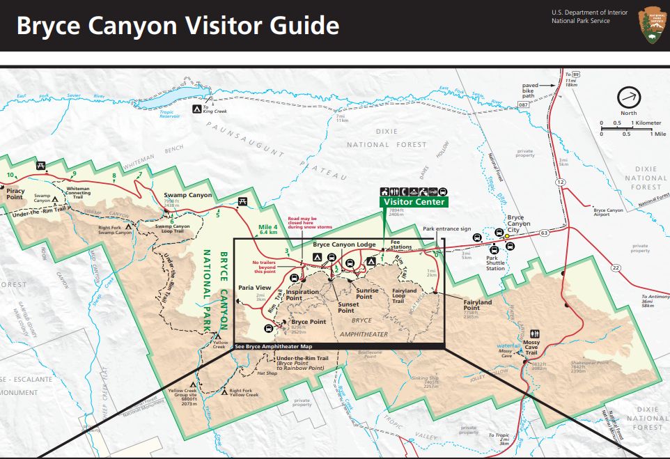 Bryce Canyon National Park visitor guide screen shot 