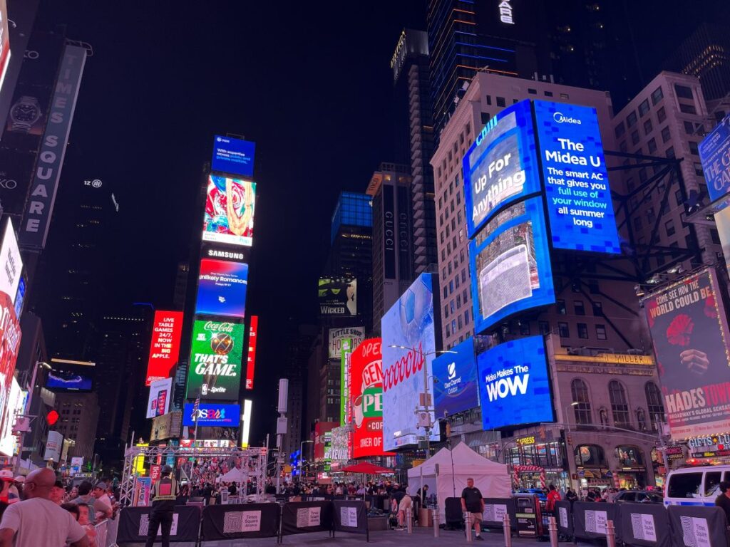 Times Square at night