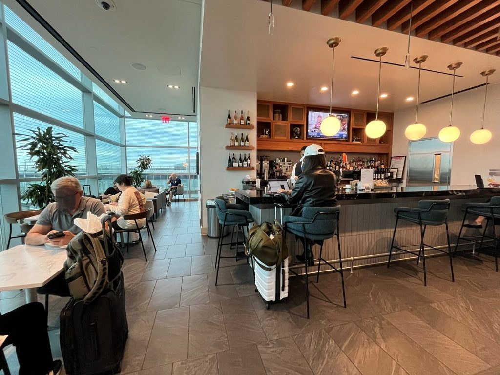 Centurion Lounge at JFK, bar area