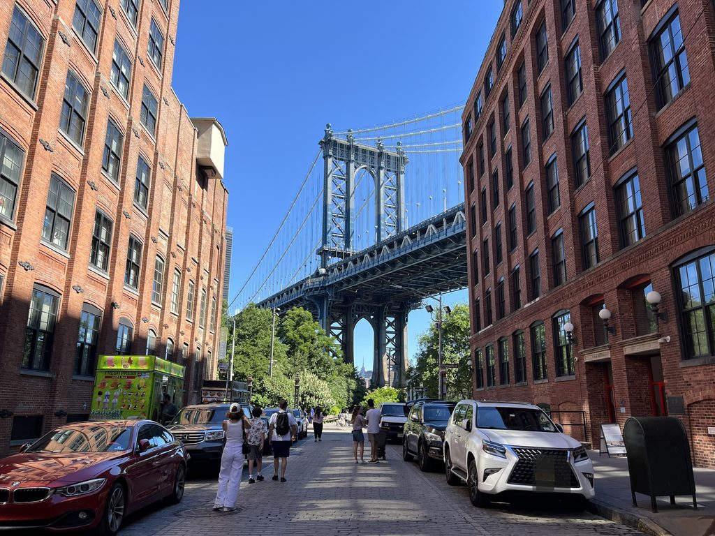 Empire State Building in the Manhattan Bridge from DUMBO Brooklyn